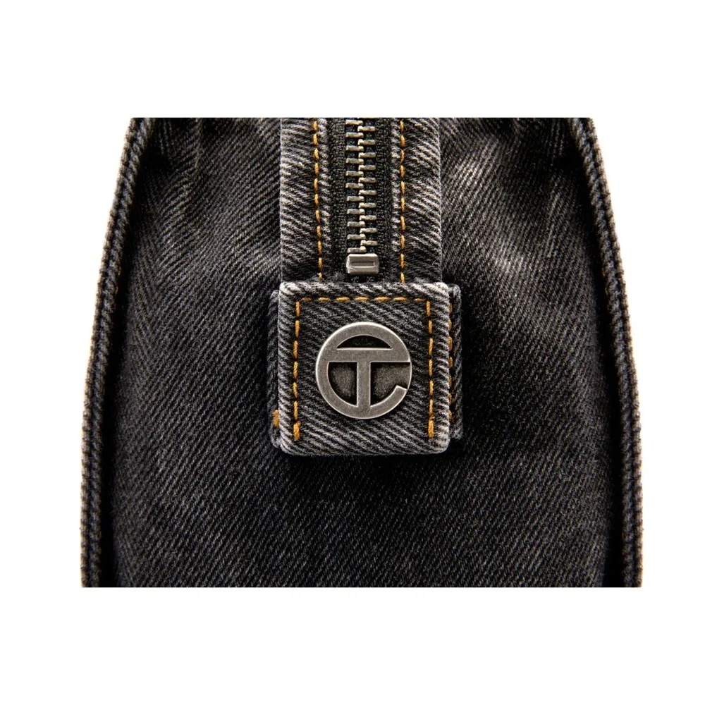 Large Telfar Denim Shopper- Black - Picture 4 of 7